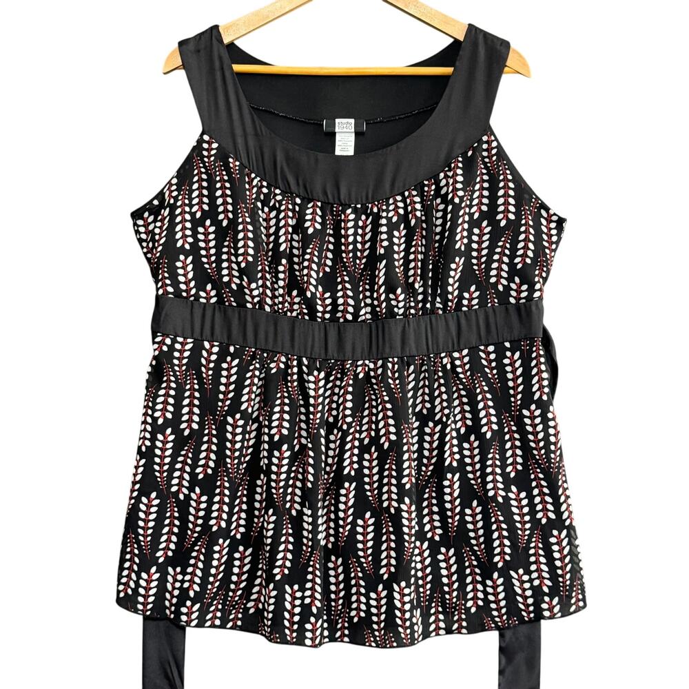STUDIO 1940 Babydoll Top Size 18/20 Plus Size Y2K Feminine Flowy Tunic